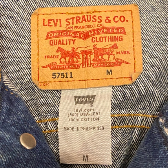 Levi's 57511 Trucker Denim Jacket Standard Fit Original / Womens Size M - Picture 5 of 13